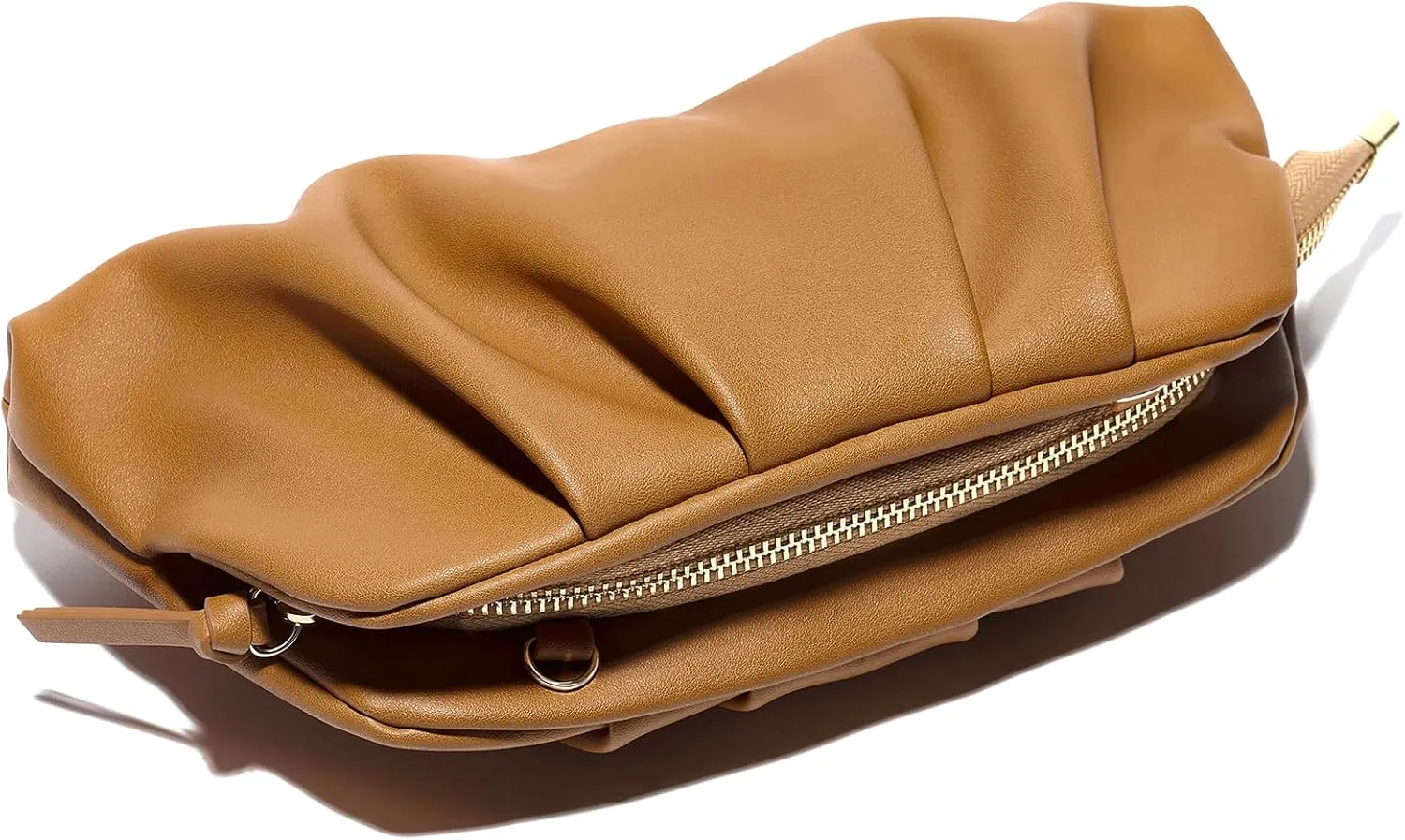 SWEETV Dressy Vegan Leather Clutch Purse for Women Formal, Soft Pleated PU Evening Clutch for Weddings, Proms, Cocktail-Gemma