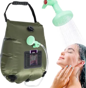 SYITCUN Camping Shower Bag 5 Gallon,1/2/4 Pack Portable Solar Shower Bag,Camping Shower Kit with Hose,On-Off Switchable Head for Beach,Swimming,Travel,Hiking