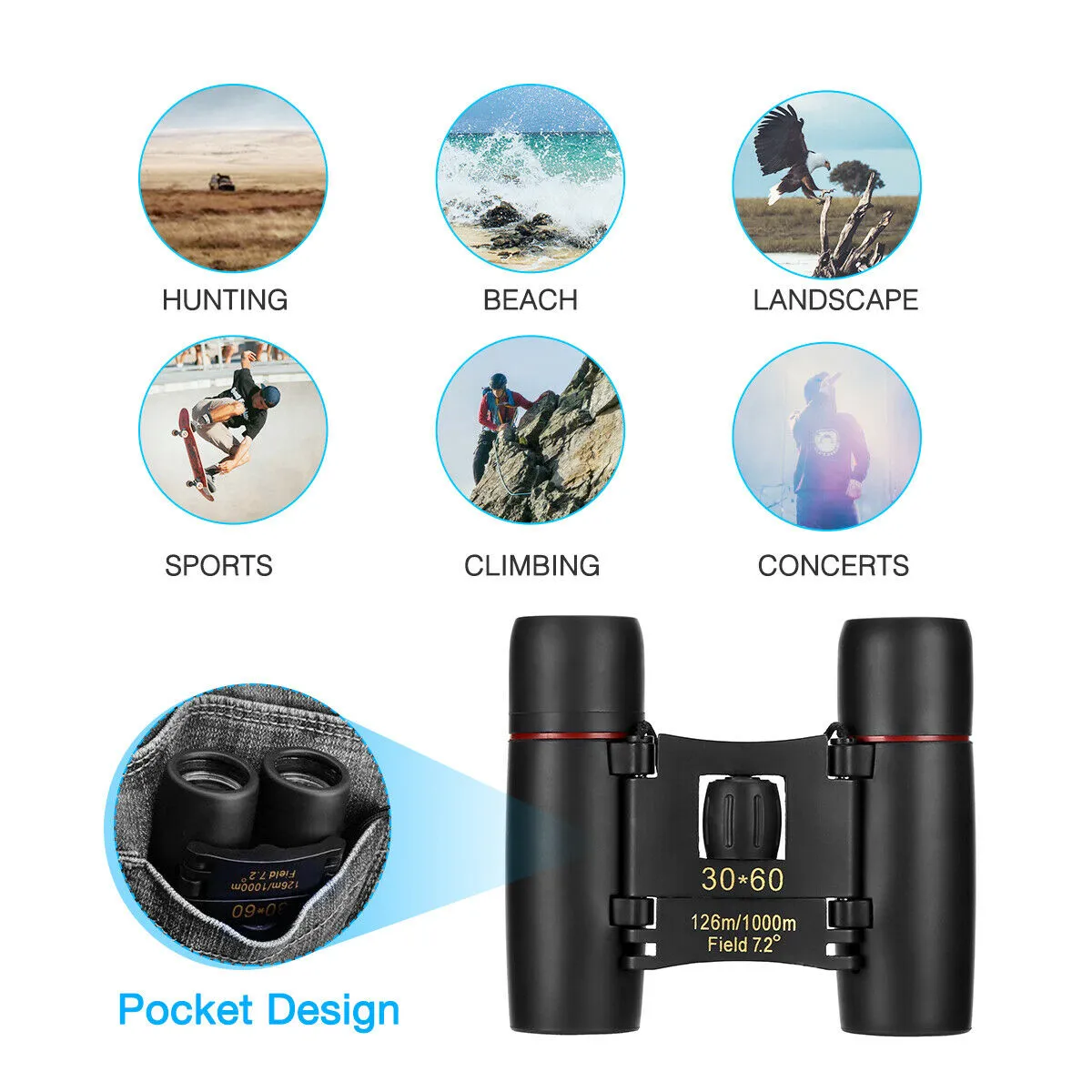Tactical Binocular | 30x60 Zoom