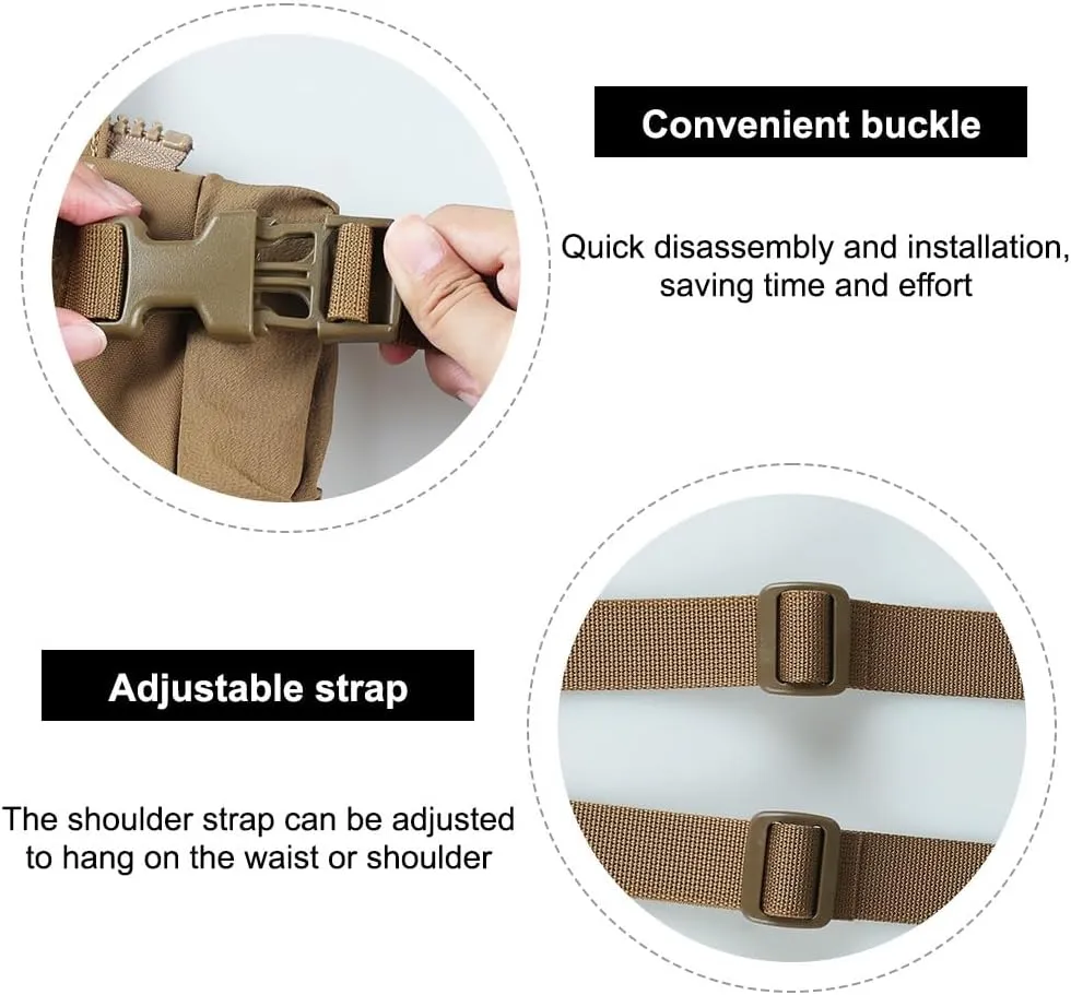 Tactical Hand Warmer, Foldable Hand Warmer Pouch Molle Warmer Bag with Hook&Loop for Outdoor Winter Hunting Camping Hiking Fishing