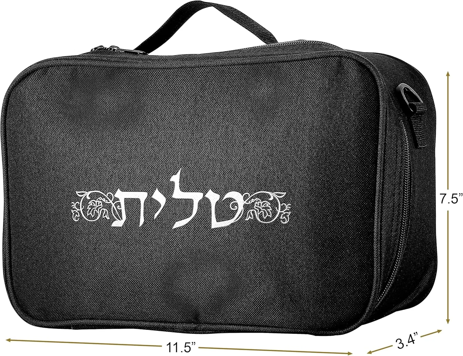 Tallit and Tefillin Bag with Carry Handle and Shoulder Strap - Judaica Tallit Prayer Shawl Travel Tote