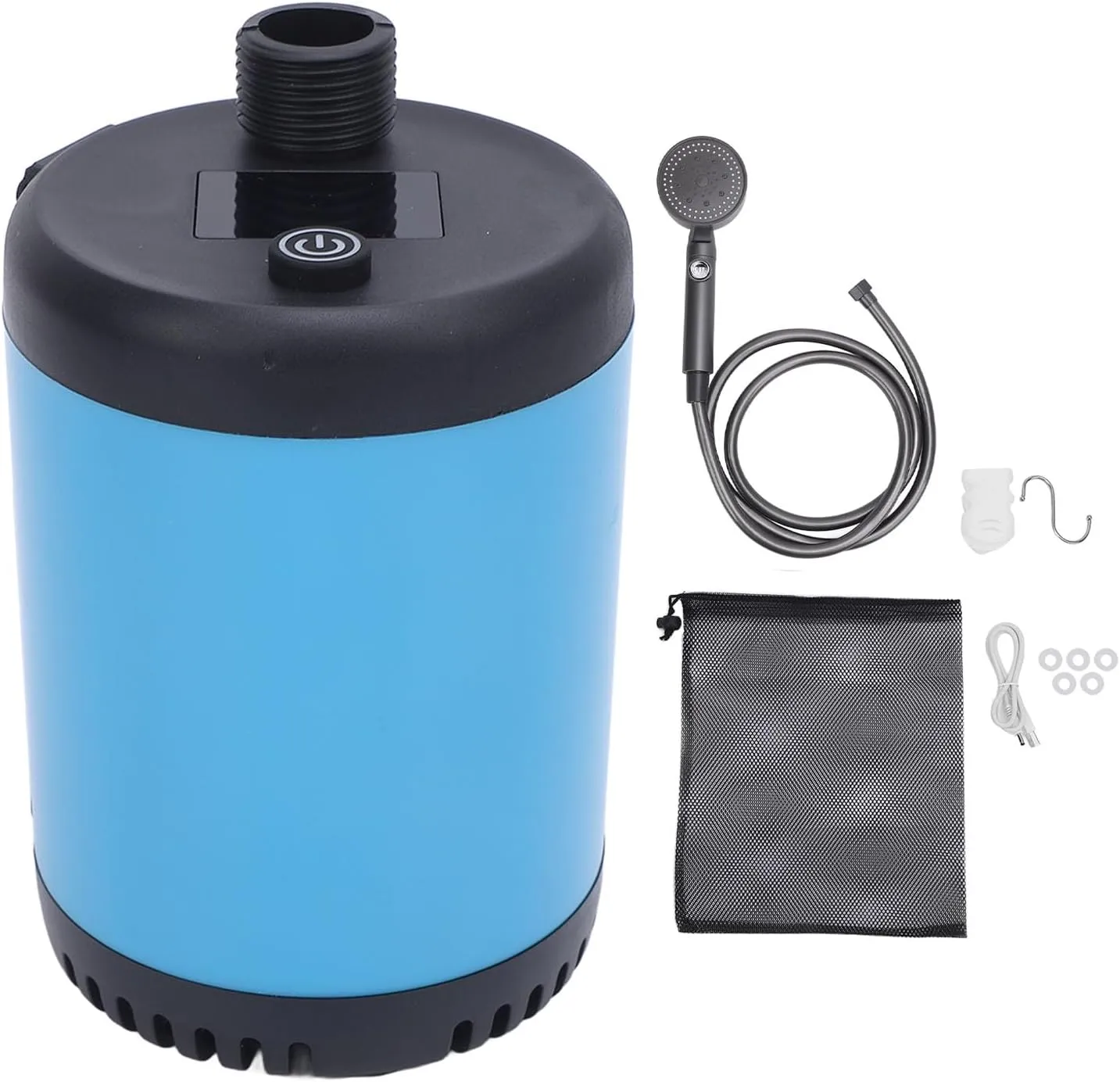 TARSHYRY Portable Camping Shower, Rechargeable Pump with 2M Hose, 7800mAh Battery for Outdoor Hiking Beach Travel, ABS Material