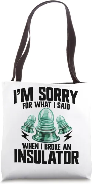 Telegraph Insulator Antique Telephone Insulator Collecting Tote Bag