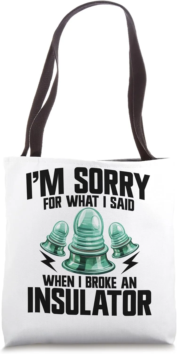 Telegraph Insulator Antique Telephone Insulator Collecting Tote Bag
