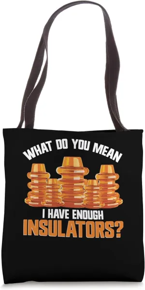 Telegraph Insulator Collector Glass Insulator Collecting Tote Bag
