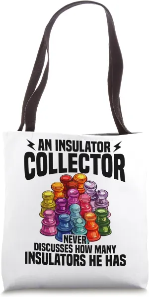 Telegraph Insulator Collector Telephone Insulator Collecting Tote Bag