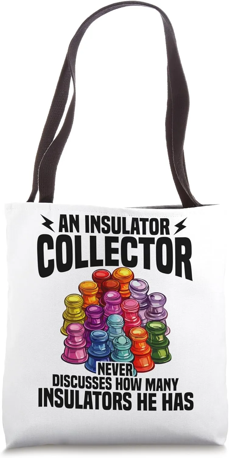 Telegraph Insulator Collector Telephone Insulator Collecting Tote Bag