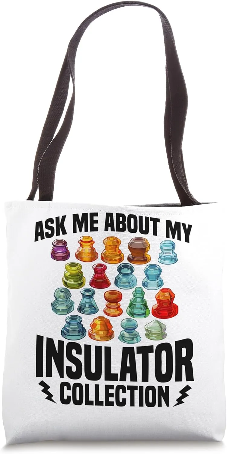 Telephone Insulator Collector Telegraph Insulator Collector Tote Bag