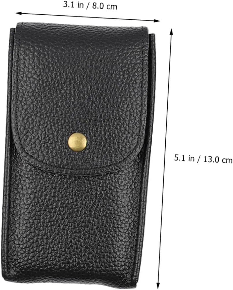 TENDYCOCO 2pcs Leather Watch Bag Watches Automatic Display Lid Holder Pocket Portable Para Car Cable Travel Pouch Wrist Pouch Kit Travel Watch Winder Smartwatch Top Layer Cowhide Black