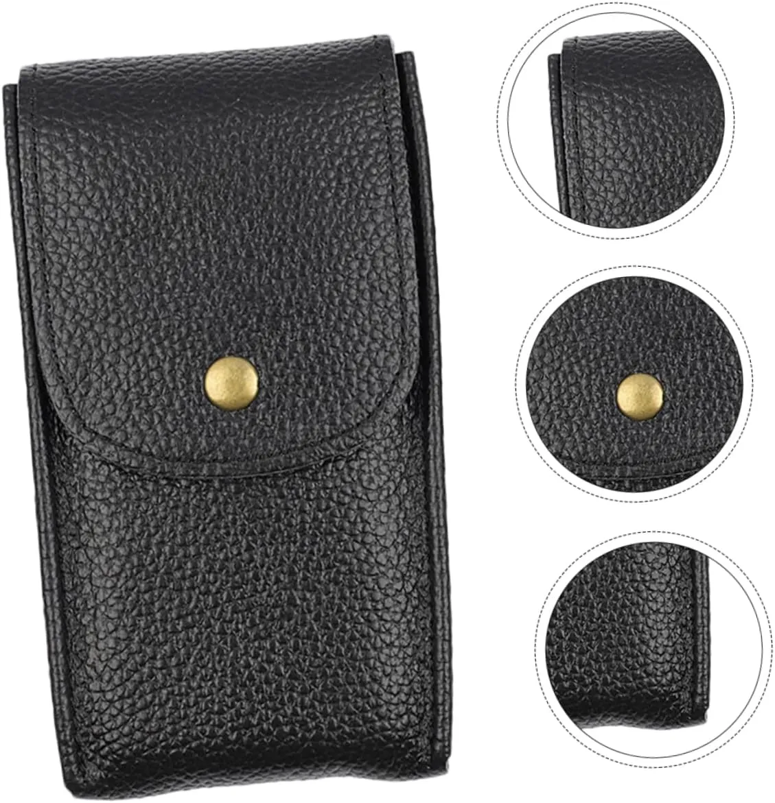 TENDYCOCO 2pcs Leather Watch Bag Watches Automatic Display Lid Holder Pocket Portable Para Car Cable Travel Pouch Wrist Pouch Kit Travel Watch Winder Smartwatch Top Layer Cowhide Black