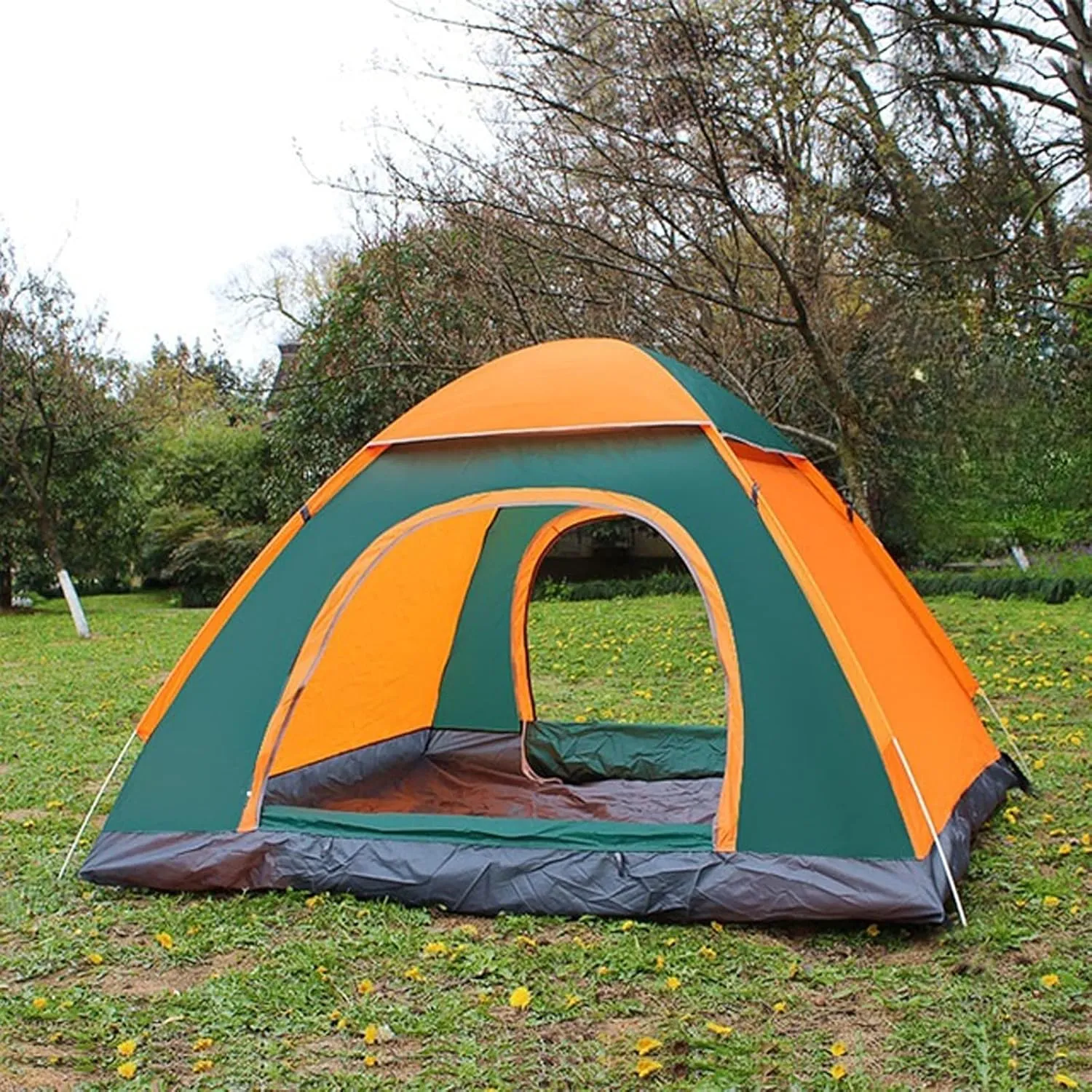Tent 3-4Person Fully Automatic Tent,Camping Travel Family Rainproof Windproof Sunshade Awning,Shelter Beach Easy Open Hiking Tents (Color : Blue) (Blue One Size)