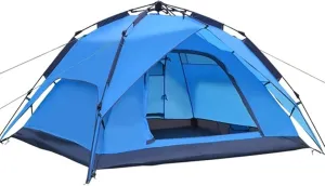 Tent Automatic Camping Tent 3-4 Person Family Tent Double Layer Instant Setup Protable Tent for Hiking Travel