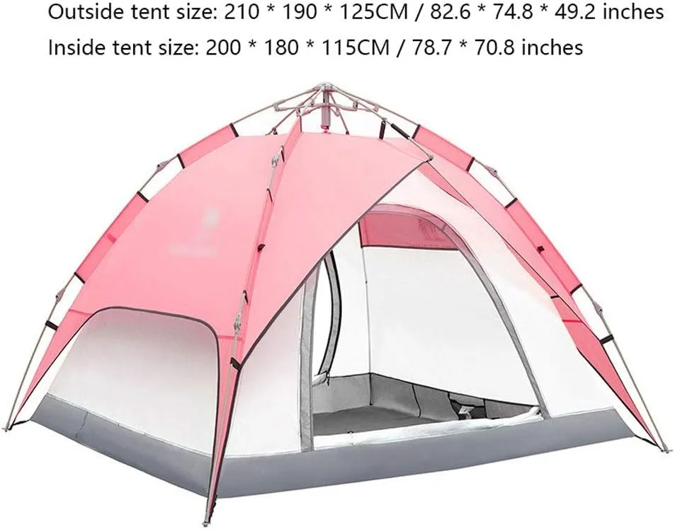 Tent Beach Camping Automatic Tent Outdoor Hiking Tent Fiberglass Pole Windbreak Waterproof Sun Resistance Tents for Hiking Yurt (Color : Blue)