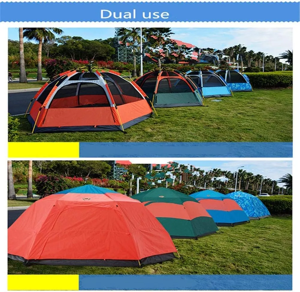 Tent for Camping Waterproof Double Layer Camping Tent Mesh Windows Instant Tent Easy Set Up Hiking 3-4 Person Large Space for Picnic Outdoors