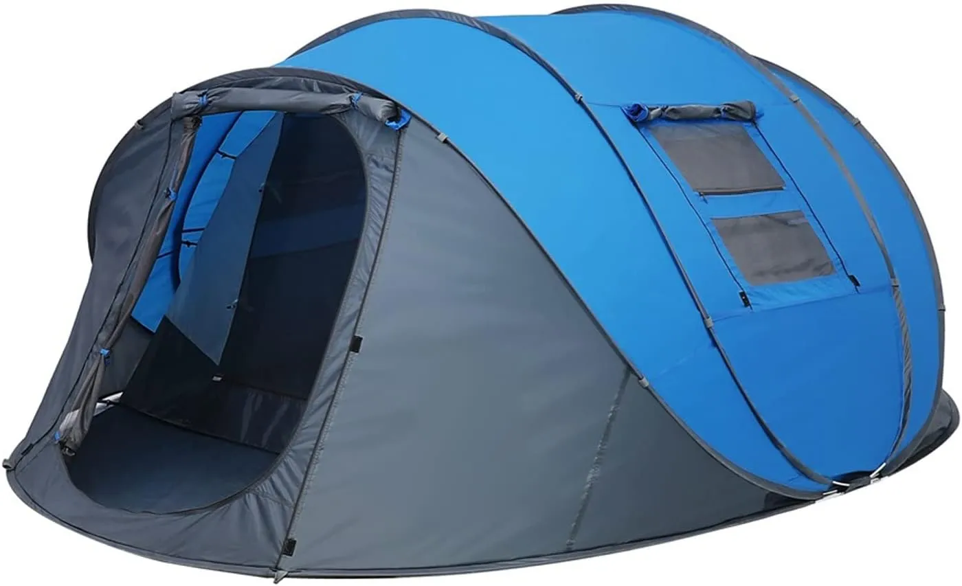 Tents Throw Pop Up Tent 4-6 Person Outdoor Automatic Tents Double Layers Large Family Tent Waterproof Camping Hiking Tent
