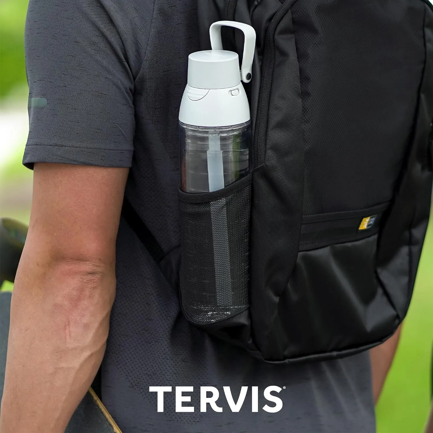Tervis Peanuts - All Here Group Made in USA Double Walled Insulated Tumbler Travel Cup Keeps Drinks Cold & Hot, 24oz Venture Lite Water Bottle, Classic