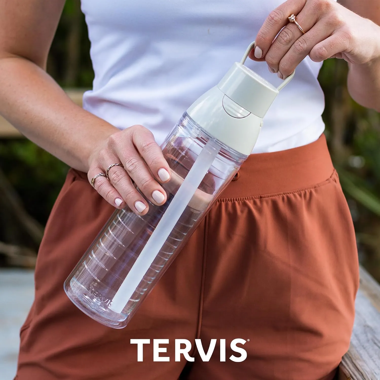 Tervis Peanuts - All Here Group Made in USA Double Walled Insulated Tumbler Travel Cup Keeps Drinks Cold & Hot, 24oz Venture Lite Water Bottle, Classic