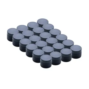 The Bottle Depot - 24 Pack - 1.7 oz Glass Jars with Black Lids - Black Frosted - 53-400 Neck Finish - UV Rays Protection