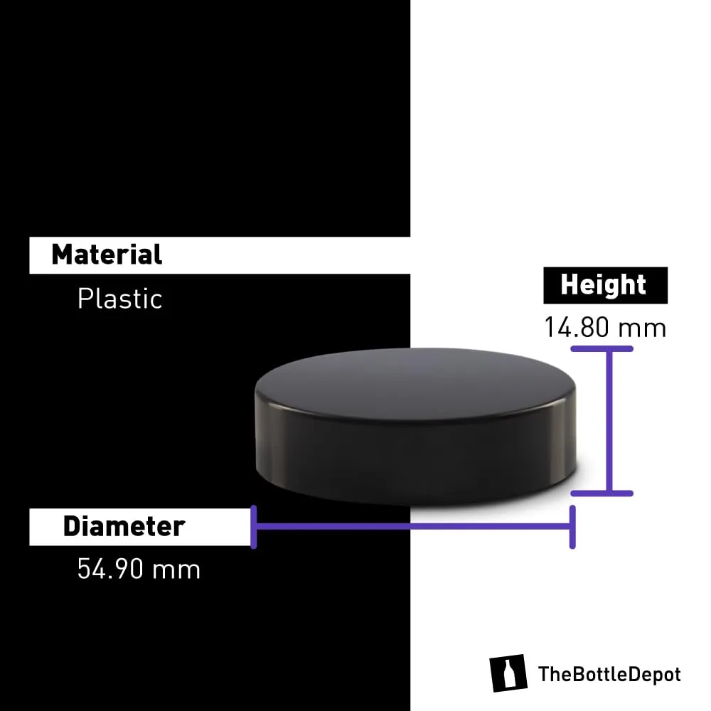 The Bottle Depot - 24 Pack - 1.7 oz Glass Jars with Black Lids - Black Frosted - 53-400 Neck Finish - UV Rays Protection