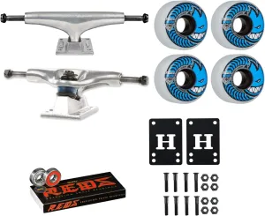 Thunder Skateboard Trucks 161 (9.125") Spitfire 56mm 80HD Conical Full Cruiser Wheels, Bones Reds Bearings