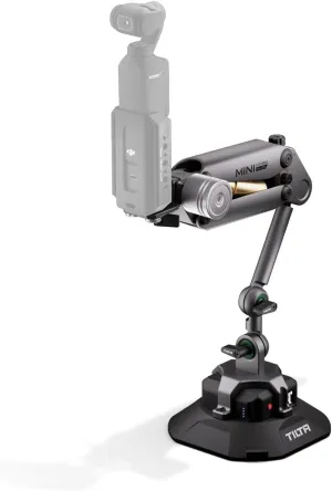 Tilta Hydra Alien Mini Electronic Suction Cup Kit - Titanium Gray | Compatible with DJI Pocket 3, and Other Action cams/Smartphones | Hydraulic Damping | Adjustable Arm