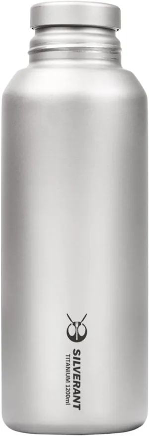 Titanium Ultralight 800ml/27 fl oz Leakproof Outdoor Camping Hiking Sports Water Bottle with Insulating Thermal Sleeve and Clip Loop Cap