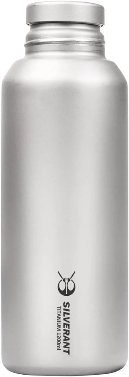 Titanium Ultralight 800ml/27 fl oz Leakproof Outdoor Camping Hiking Sports Water Bottle with Insulating Thermal Sleeve and Clip Loop Cap