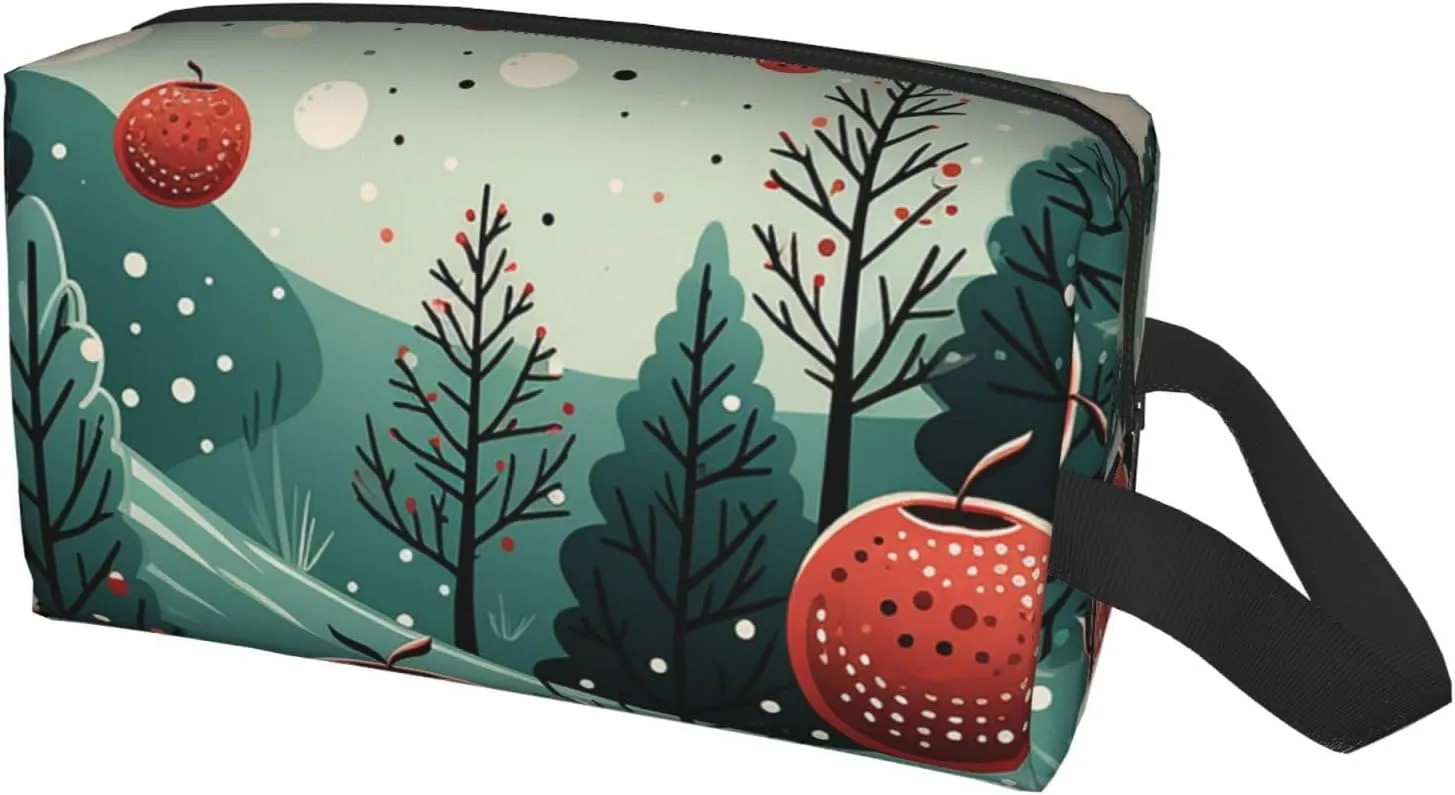 Toiletry Bag for Women Men Dopp Kit Travel Makeup Bag Make Up Organizers Cosmetic Bag Hawthorn and Tree Hanging Toiletry Bag Shaving Bag with Large Capacity for Travel