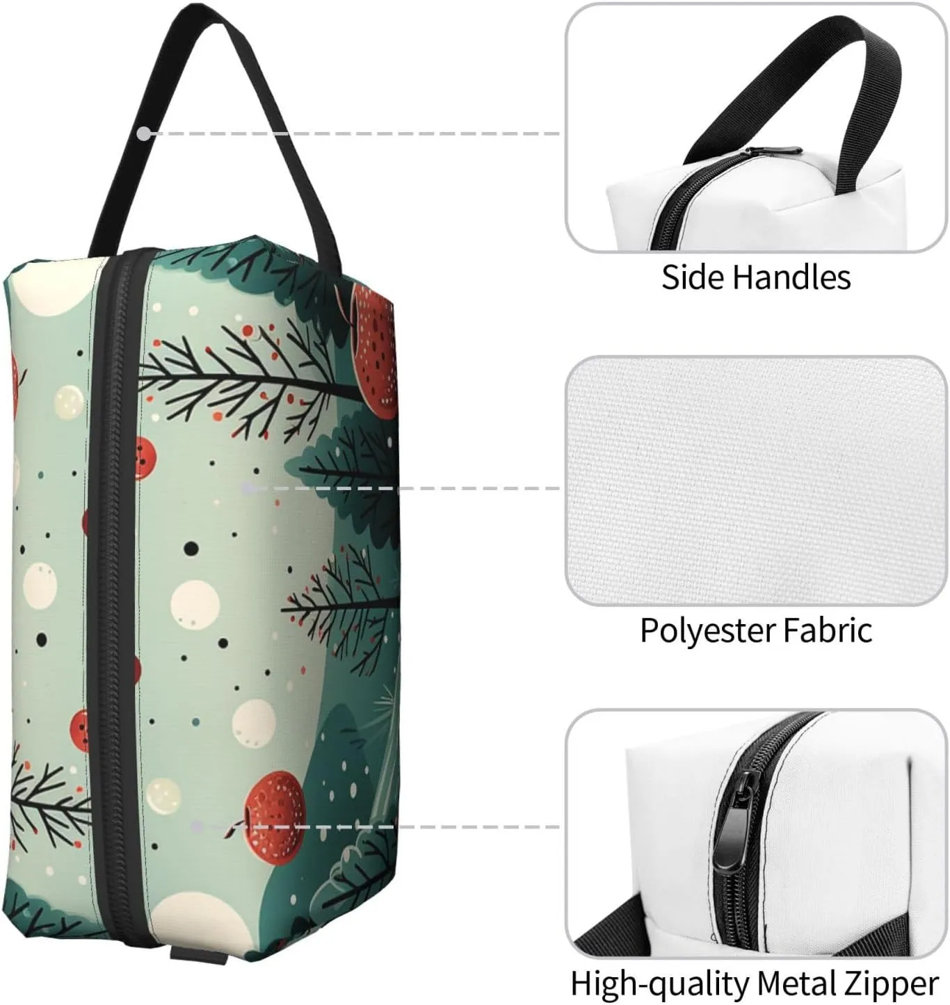 Toiletry Bag for Women Men Dopp Kit Travel Makeup Bag Make Up Organizers Cosmetic Bag Hawthorn and Tree Hanging Toiletry Bag Shaving Bag with Large Capacity for Travel