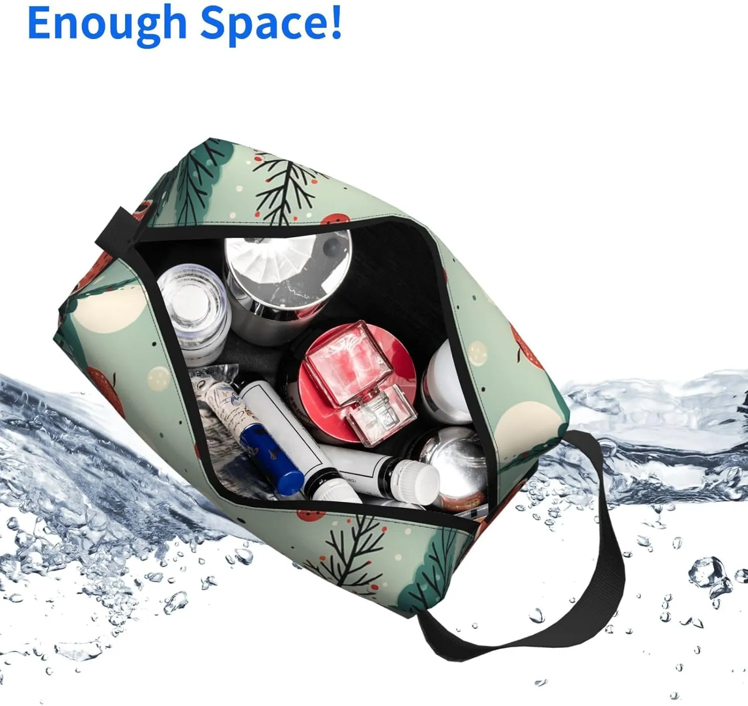 Toiletry Bag for Women Men Dopp Kit Travel Makeup Bag Make Up Organizers Cosmetic Bag Hawthorn and Tree Hanging Toiletry Bag Shaving Bag with Large Capacity for Travel