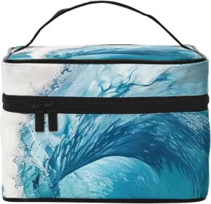 Toiletry Bag for Women Men Dopp Kit Travel Makeup Bag Make Up Organizers Cosmetic Bag Ocean Wave Hanging Toiletry Bag Shaving Bag with Large Capacity for Travel