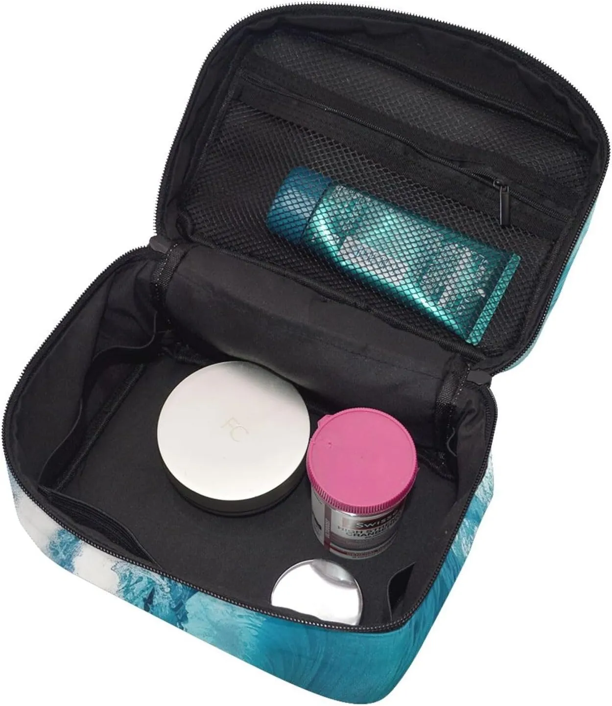 Toiletry Bag for Women Men Dopp Kit Travel Makeup Bag Make Up Organizers Cosmetic Bag Ocean Wave Hanging Toiletry Bag Shaving Bag with Large Capacity for Travel