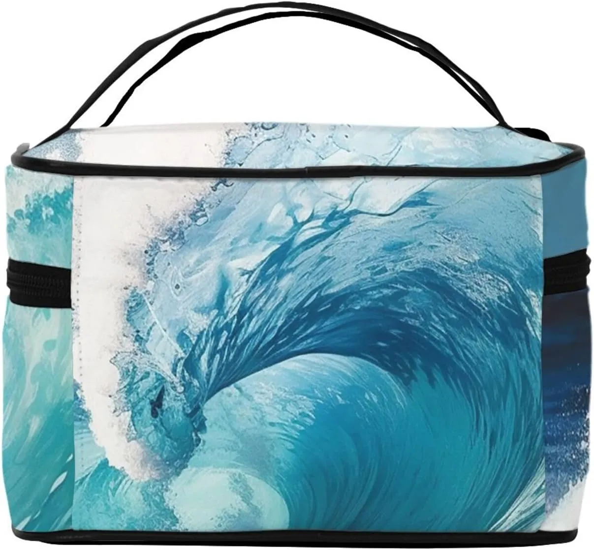 Toiletry Bag for Women Men Dopp Kit Travel Makeup Bag Make Up Organizers Cosmetic Bag Ocean Wave Hanging Toiletry Bag Shaving Bag with Large Capacity for Travel