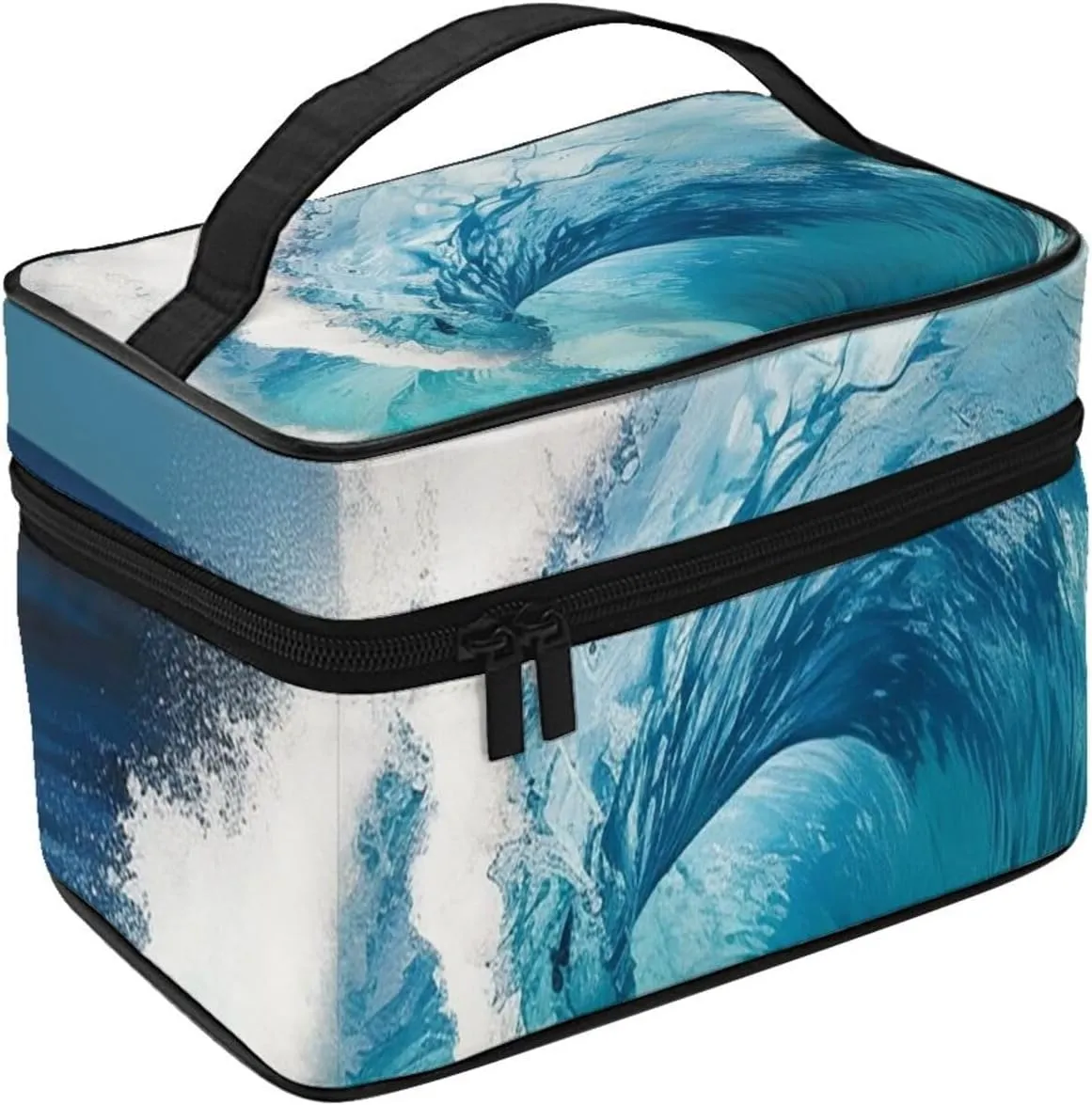 Toiletry Bag for Women Men Dopp Kit Travel Makeup Bag Make Up Organizers Cosmetic Bag Ocean Wave Hanging Toiletry Bag Shaving Bag with Large Capacity for Travel