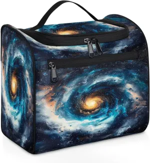 Toiletry Bag with Hanging Hook Makeup Bag Interstellar Vortex Cosmetic Case Travel Organizer for Women Men Traveling Wash Bag