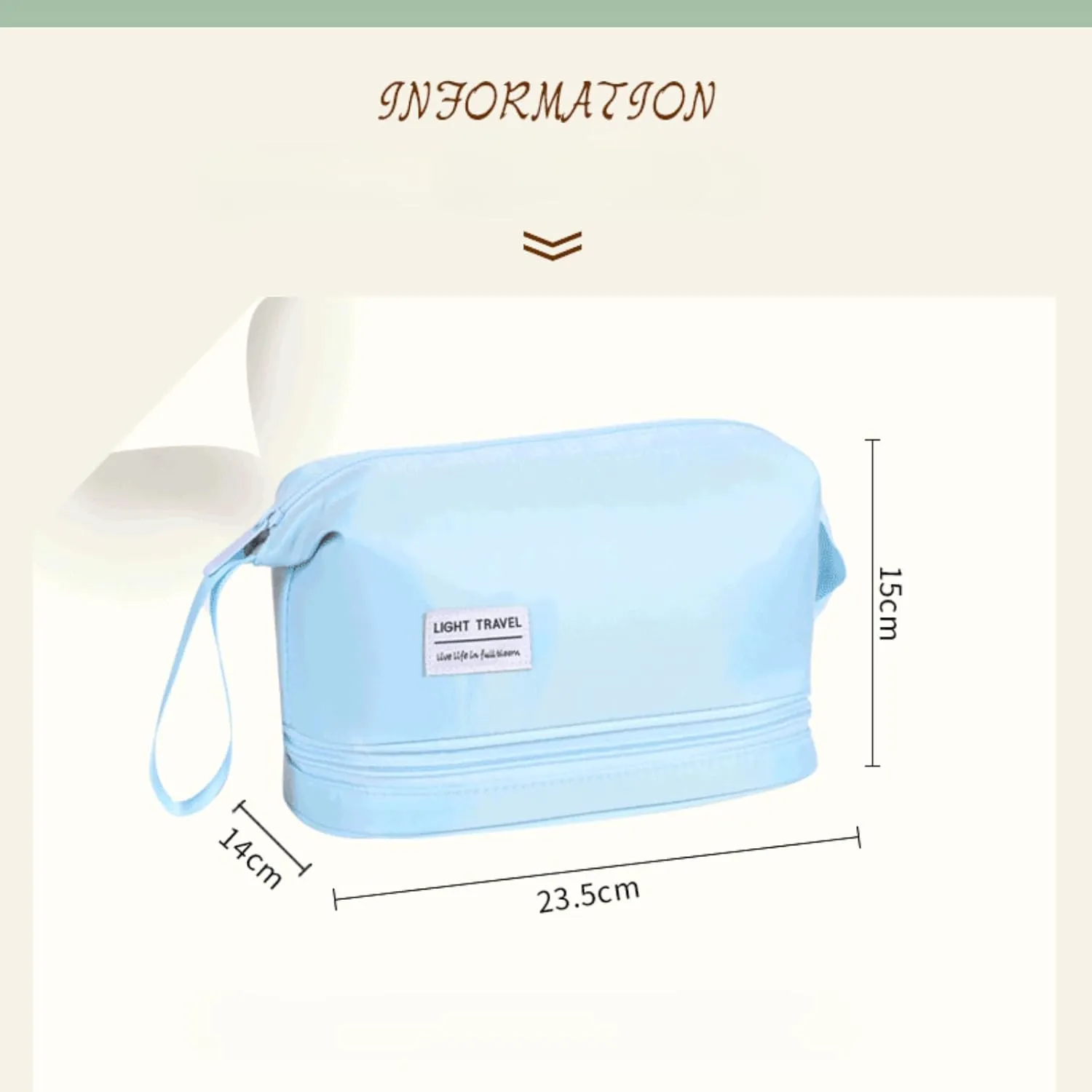 Toiletry Travel Bag For Men Women,Light Portable Waterproof Makeup Cosmetic Bag,Travel Organizer Packing Cubes (Pink)