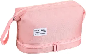 Toiletry Travel Bag For Men Women,Light Portable Waterproof Makeup Cosmetic Bag,Travel Organizer Packing Cubes (Pink)