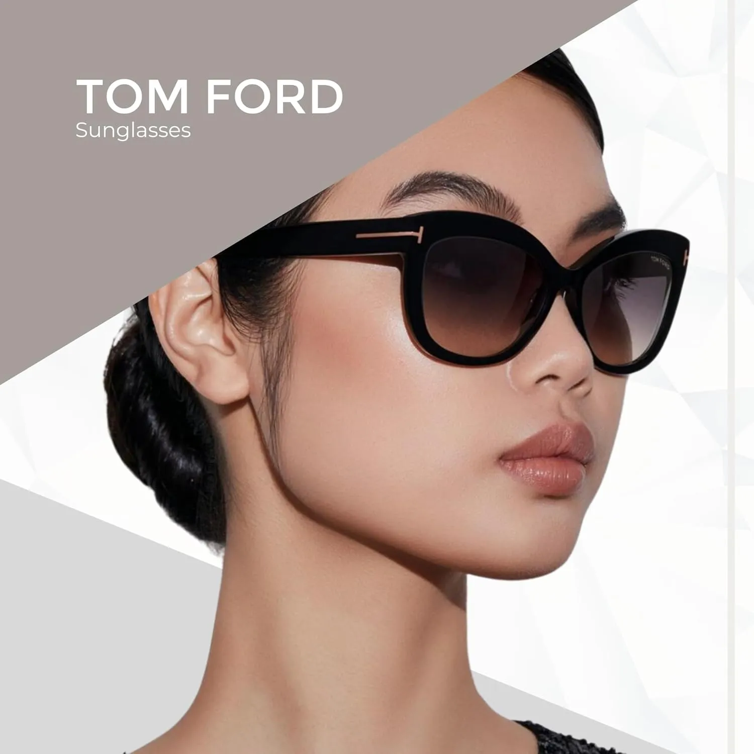 Tom Ford FT0250 Colette Cateye Sunglasses for Women   BUNDLE with Designer iWear Eyewear Care Kit