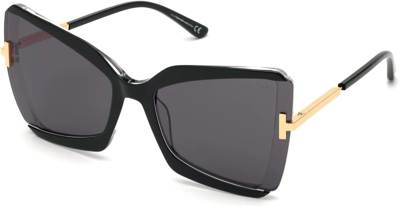 Tom Ford Gia FT0766 Square Sunglasses for Women   BUNDLE With Designer iWear Eyewear Kit