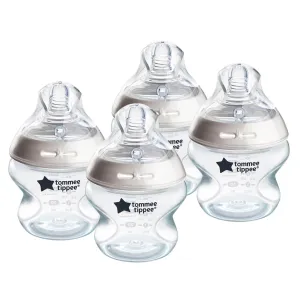 Tommee Tippee Natural Start Anti-Colic BPA Free Baby Bottles, 5oz, Newborn 0  Months, Slow Flow Breast-Like Nipple, Designed for Seamless Transitions Between Bottle and Breast, Pack of 4
