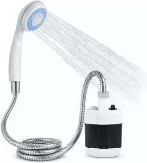 Topyond Portable Camping Shower Pump with Shower Head, Lightweight Compact Outdoor Shower, Battery Powered for Outdoor Bathing Pet Cleaning Garden Watering