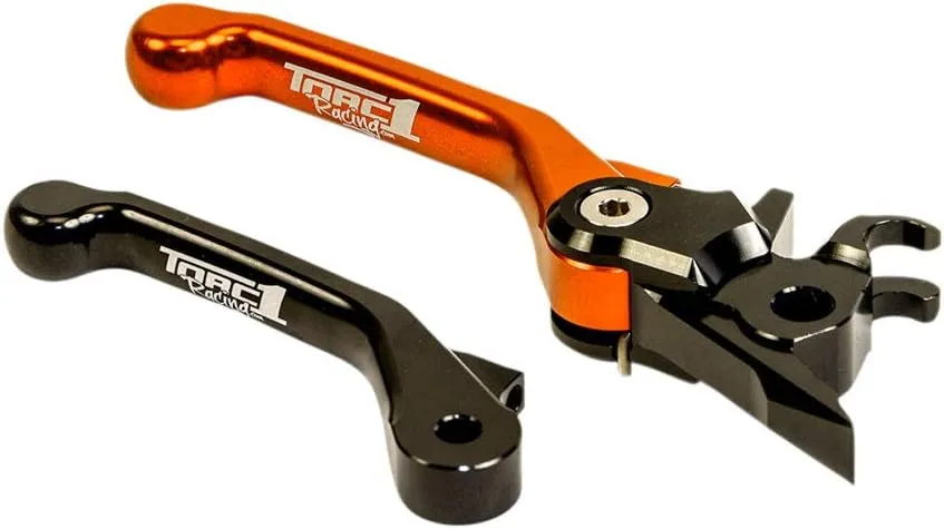 TORC1 Racing Vengeance V2 Flex Front Brake Lever Black/Orange for KTM 525 SX 4-Stroke 2003-2006