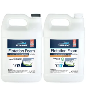 TotalBoat 2 Lb Density Expanding Foam Kit, 2 Part Closed Cell Pourable Polyurethane for Boat Flotation, Insulation, Reinforcement and Void Filling (2 Gallon Kit)