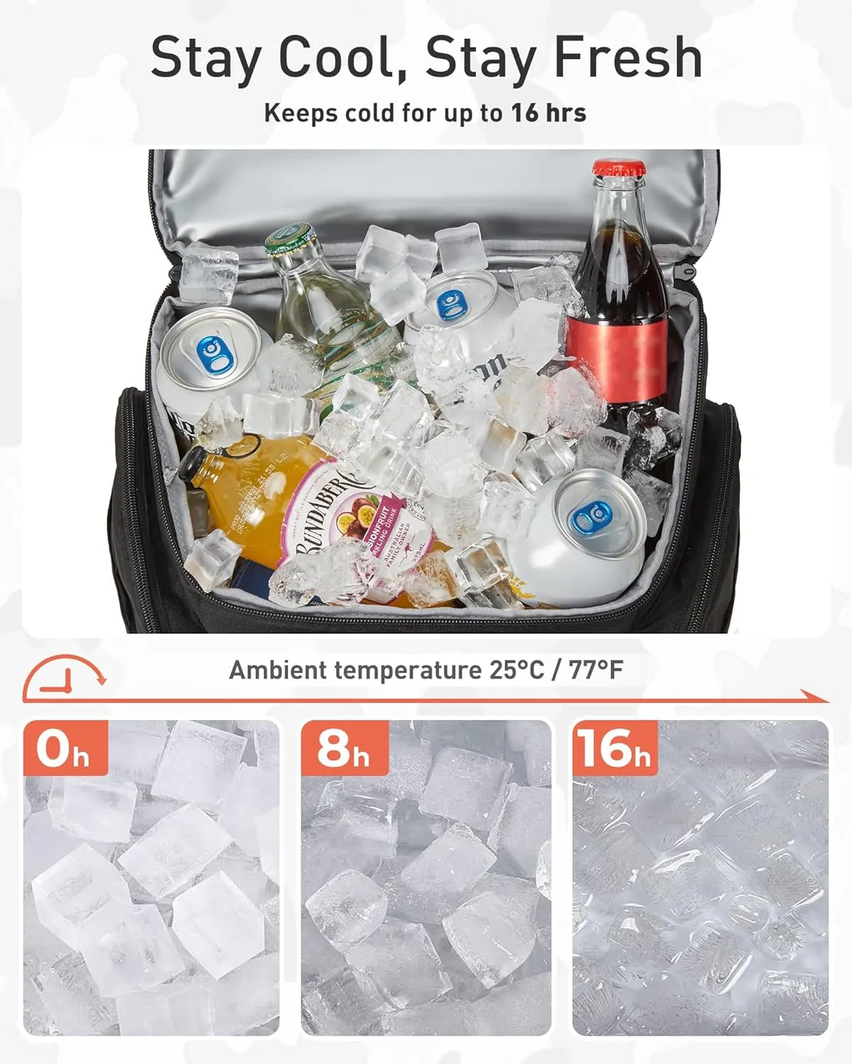 TOURIT 30L (42 Cans) Tactical Cooler Backpack – Military-Grade Insulated Back Pack with 16H Ice Retention, Leakproof Multi-Pocket Cooler Bag for Camping & Hiking, Featuring DIY Hook & Loop Panel