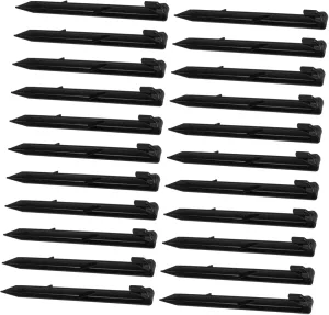 TOYANDONA 50pcs Heavy Duty Plastic Tent Stakes Lawn Tarp Anchors for Outdoor Camping Beach and Garden Use Durable Ground Pegs for Secure Ground Hold