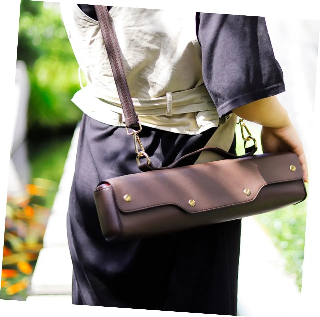 Toyvian Flute Shoulder Bag Flute Carry Case Handle Strap Compact Storage for Outdoor Performance