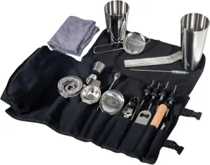 Trademark Innovations Gift for Mixologists, Premium Bartender Kit, Bartool Organizer, Portable Bar Kit