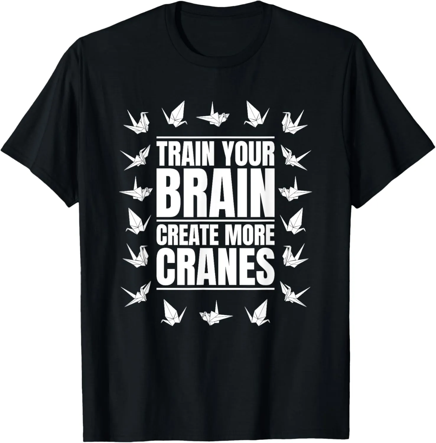 Train Your Brain Create More Cranes Folding Owl Origami T-Shirt