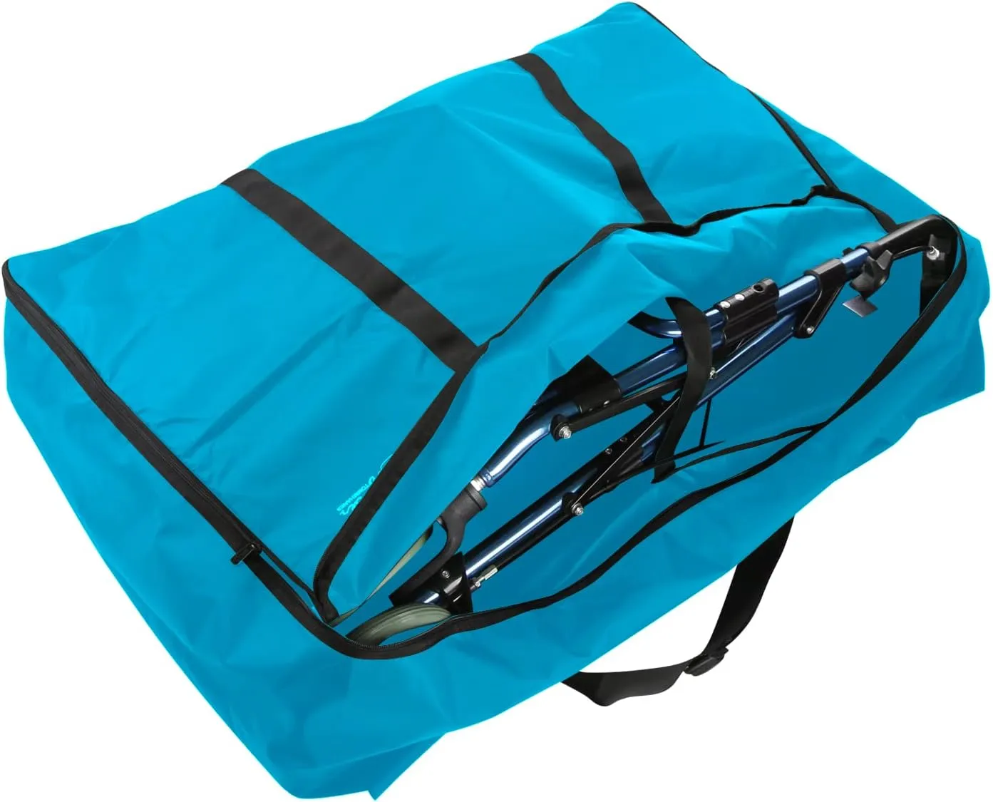 Travel Bag for Rollator Walker - Rollator Travel Bag - for Folding Walkers Compact Wheelchair Transport Chair Folding Walker Bag Portable Extra - Large Carry Bag Nylon Walker Bag Onesize SkyBlue