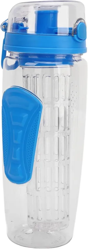 Travel Fruit Infuser Water Bottle, Reusable Fruit Infusion Sports Bottle Large Capacity for Hiking (Blue)